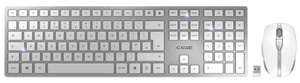 CHERRY - CHERRY DW 9100 Slim Wireless Keyboard & Mouse Set, Silver/White - Picture 1 of 1