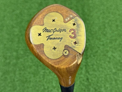 MacGregor Tourney 88-0 Clover Leaf Sole Persimmon (3) Fairway Wood Right Firm - Image 1 of 4