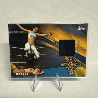 2017 WWE Topps NXT Takeover Bayley Authentic Ring Used Mat Relic Card /50 - Image 1 of 2