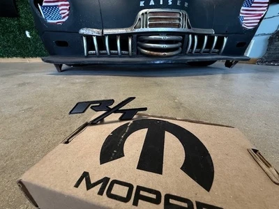 1-Genuine Mopar Dodge 68290808AB "R/T" Grille Emblem Badge Gray 16-23 Challenger - Image 1 of 4