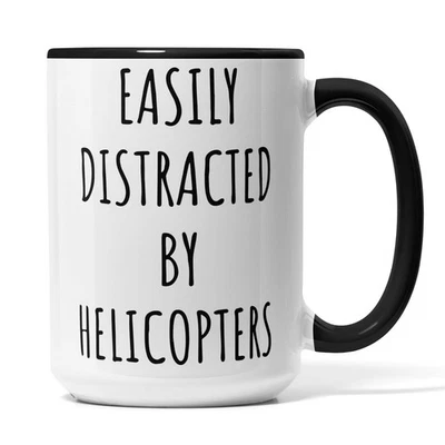 Easily Distracted By Helicopters Mug Helicopter Mug Helicopter Gift Gift For