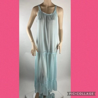 Camisón Lencería Vintage Semi Transparente y Sexy Nylon SML/10-12 Años 80 90 Foto 1 de 4