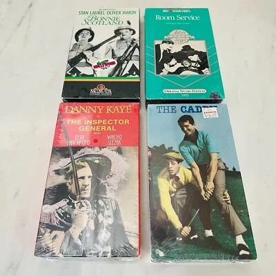 (4) Sealed VHS Classic Comedy - Jerry Lewis - Marx - Laurel & Hardy - Danny Kaye - Image 1 of 4
