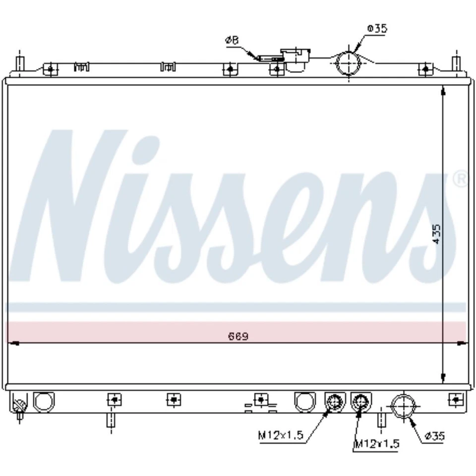 Radiador Motor Radiador Auto NISSENS Para KIA Joice - Imagen 1 de 1