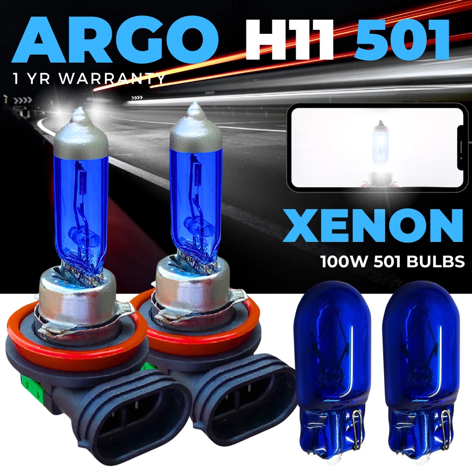 Fits Toyota Prius Headlight Bulbs 100w Xenon White 1.8 Hybrid 2009-15 Low Beam  - Image 1 of 4