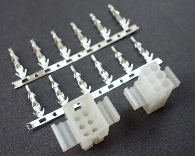 Conector de alimentación Molex .062 terminal de 6 vías .062" pines enchufe de circuito