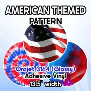 American / USA Patriotic Patterned Adhesive Vinyl 13.5" ROLL **FREE SHIPPING** - Picture 1 of 51