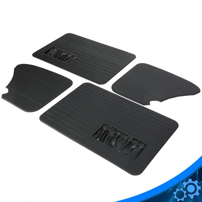 FRONT & REAR DOOR PANEL SET BLACK W/ POCKET FOR VOLKSWAGEN BEETLE 1965-1977 - Image 1 of 4