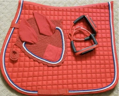 Подходящая ушная сетка для английского седла лошади 5 дюймов гибкие стремена безопасности - Изображение 1 из 2