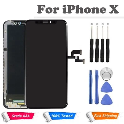 For iPhone X LCD Touch Screen Digitizer Assembly Display Replacement AAA+ Tool - Image 1 of 4