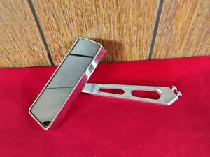 Small 4.5" x 1.75" Aluminum Base Rear View Mirror ~ Hot Rod Rat Rod Motorcycle - Picture 1 of 13