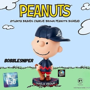CHARLIE BROWN Atlanta Braves Peanuts Bighead Exclusive MLB Bobblehead - Picture 1 of 11