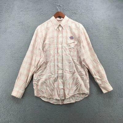 Cutter & Buck Button-Down Shirt Mens Large Long Sleeve Embroidered Casual Orange - Image 1 of 4