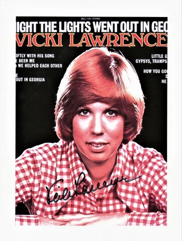 Vicki Lawrence Autographed 8 1/2 x 11 in. Photo Cover