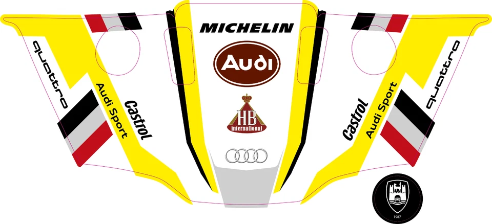 Audi Skin for Logitech G29 G920 G27 G25 - Custom Vinyl Decal Sticker Graphic 2 - Image 1 of 1