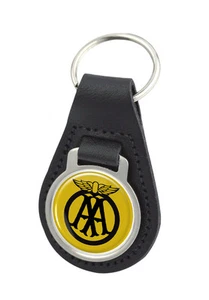 AA runder schwarzer Lederschlüsselring - Bild 1 von 1