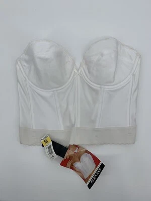 Sujetador Bustier Corsé Blanco Vintage Estilo Flexees 7894 38C Nuevo Antiguo Stock Foto 1 de 4