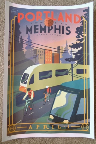 Portland Trailblazers GAMEDAY POSTER 100/100 Memphis Grizzlies Blazers 4-01-18 Cover