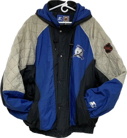 Tampa Bay Lightening Jacket XXL NHL STARTER Vintage Cover