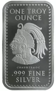 Aztec Calendar 1 oz .999 Fine Silver Bar | GSM (BU) - Buy More & Save! - Picture 1 of 2