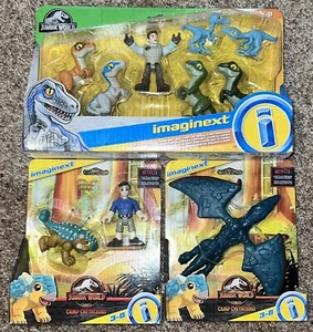 3 Imaginext Jurassic World Camp Cretácico Pterodáctilo Ben Bumpy Entrenador Owen - Imagen 1 de 1
