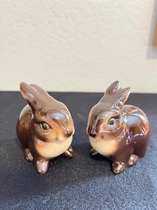 Lot of 2 Goebel Brown Bunny Porcelain figurines, W. Germany.  - Picture 1 of 7