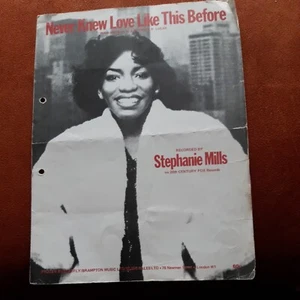 STEPHANIE MILLS: NEVER KNEW LOVE LIKE THIS BEFORE (SHEET MUSIC) - Picture 1 of 2