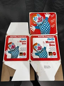1972 Mattel Jack In The Box METAL Music Crank Clown Tin Toy ~ BOX ONLY ~ - Picture 1 of 10