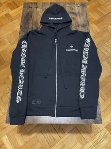 Brand New Auth Chrome Hearts Classic Scroll Logo FULL ZIP Hoodie Medium - Picture 1 of 14