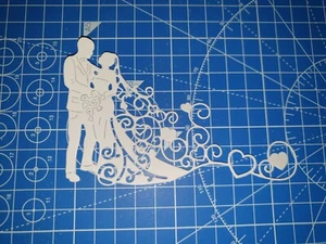 6 x Tattered Lace Delicate Couple Die Cuts in White - Card Making etc. - Picture 1 of 2