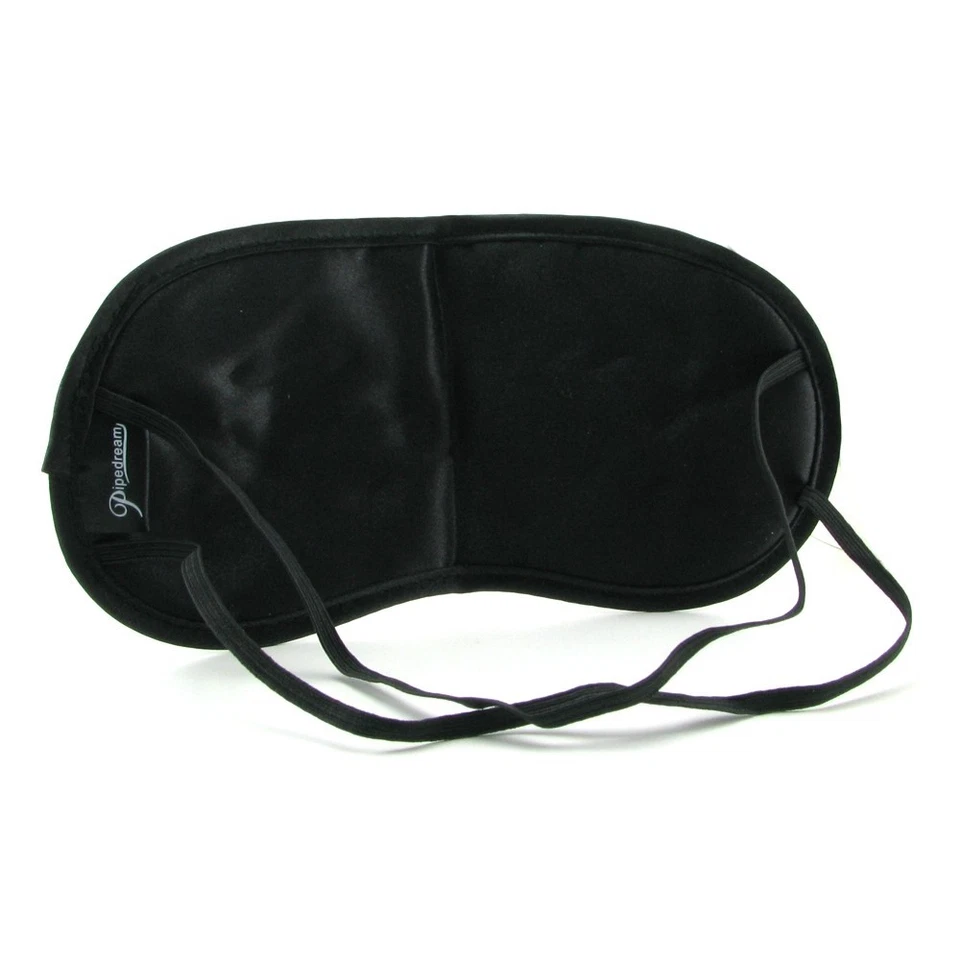 Pipedream Satin Sleeping Eye Mask Black - Blindfold Nightshade Cover - Image 1 of 3