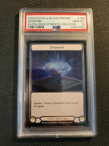 FaB Diamond Cold Foil - FAB165 - Alpha Investments Promo PSA 10 Gem Mint - Picture 1 of 2
