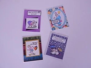 Handmade Greeting Cards & Envelopes Funny Women's Birthday Blank Inside Set of 4 - Picture 1 of 4