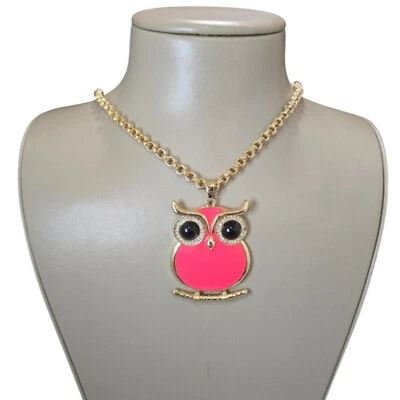 Collar colgante de búho enchapado en oro rosa Amrita Singh para mujer nuevo con etiquetas Foto 1 de 4