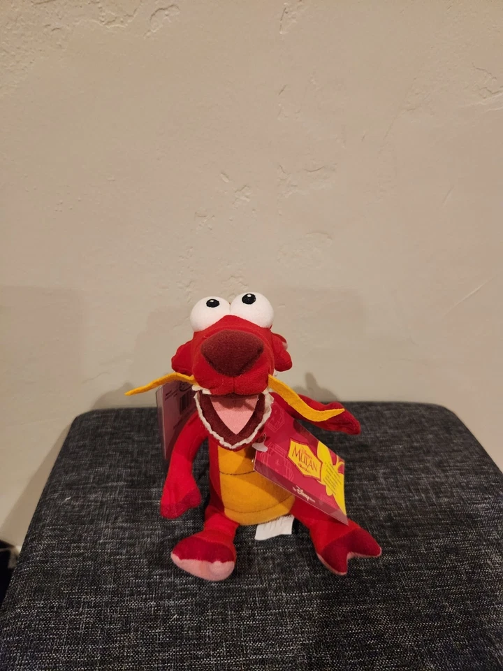 Disney Mushu Dragon From Mulan 8 Bean Bag Plush Tag Sound Works Stocking Stuffer