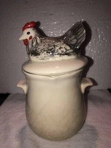 Vintage Ceramic Chicken Theme Tea Steamer Pot - Picture 1 of 18
