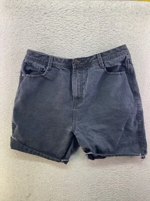 Missguided женщин размер 10 черный искусственно состаренный джинсовой ткани Jean шорты - Изображение 1 из 4