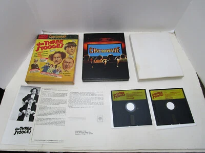 THE THREE STOOGES FOR COMMODORE 64 128 GAME BY CINEMAWARE TESTED AND WORKING - Image 1 of 4