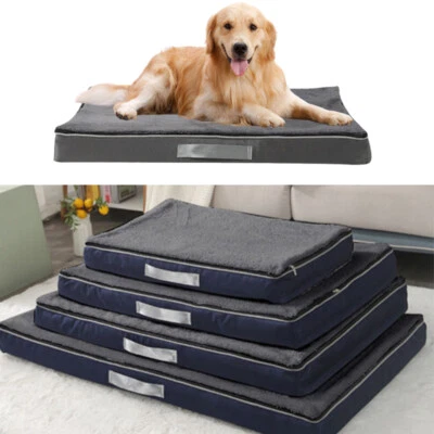 Waterproof Memory Foam Pet Dog Bed Gray Sofa Cushion Removable Washable Cover - Image 1 of 4