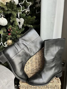 Stivali H&M pelle premium - nero EU 39 UK 6 - Foto 1 di 11