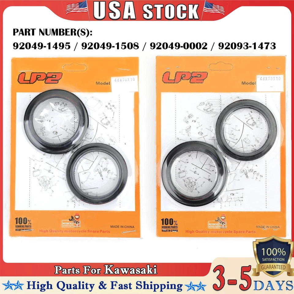 Kit de limpiaparabrisas de sello de aceite de horquilla para Kawasaki ZX600 636 900 Ninja ZX6R 9R ZZR600 98-08 F7 Foto 1 de 4