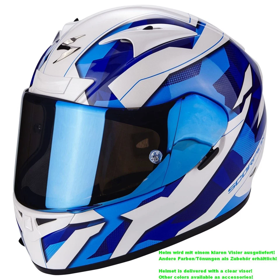 Scorpion EXO-710 AIR FURIO Motorrad Integralhelm Sport - blau weiss - Bild 1 von 1