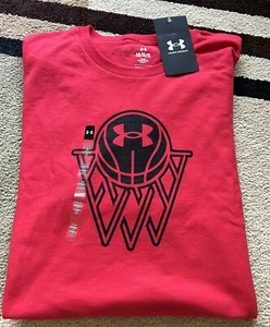 Camiseta Under Armour Calce Suelto Para Hombre Grande Rojo Algodón Cuello Redondo Mangas Cortas Nueva con Etiquetas - Imagen 1 de 9