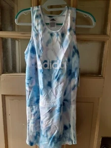 Adidas Girls Curved Hem Tank Dress Size XL (16) NEW WITH TAGS - Picture 1 of 2