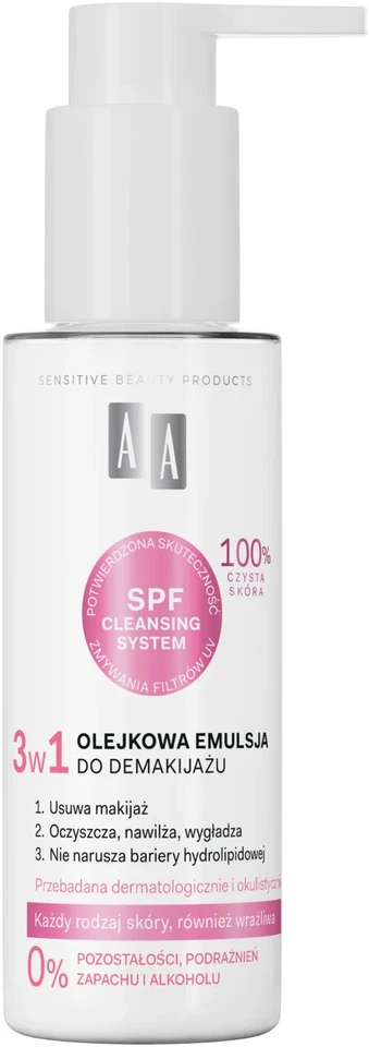 Emulsión de aceite AA DESMAQUILLANTE SPF sistema de limpieza hipoalergénico vegano 150 ml Foto 1 de 1