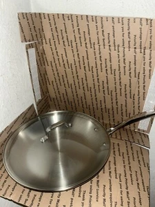 Tramontina Tri-Ply Clad Premium Stainless Steel 12” Fry Pan With Glass Lid - Picture 1 of 12