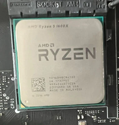 AMD Ryzen 5 1600X R5-1600X 3.6GHz 6 core 12Thr 95W socket AM4 CPU processor - Image 1 of 2