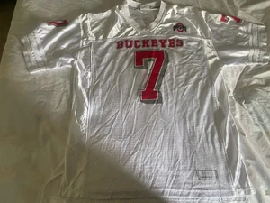 Mens Ohio State Buckeyes Football Jersey Size 2XL XXL White EUC - Picture 1 of 8