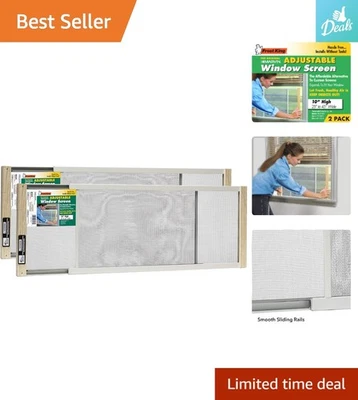 Sin complicaciones W.B. Pantallas de ventana ajustables Marvin - 10 pulgadas de alto, 25-45 pulgadas de ancho Foto 1 de 4