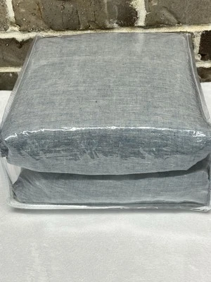 Funda nórdica POTTERY BARN lino belga SOLO azul cambray King/Cal King NUEVA Foto 1 de 4